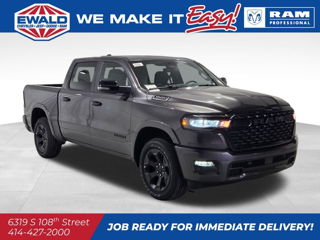2026 RAM 1500 Big Horn/Lone Star in Granite Crystal Metallic Clear-Coat Exterior Paint — front three-quarter view